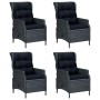 Set de comedor para jardín 5 piezas ratán sintético gris oscuro de , Conjuntos de jardín - Ref: Foro24-3156802, Precio: 1,00 ...