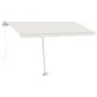 Toldo de pie retráctil manual crema 450x350 cm de vidaXL, Toldos - Ref: Foro24-3069637, Precio: 500,11 €, Descuento: %