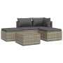 Set de muebles de jardín 5 pzas y cojines ratán sintético gris de , Conjuntos de jardín - Ref: Foro24-3157316, Precio: 429,90...
