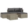 Set de muebles de jardín 5 pzas y cojines ratán sintético gris de , Conjuntos de jardín - Ref: Foro24-3157316, Precio: 429,90...