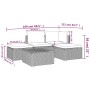 Set de muebles de jardín 5 pzas y cojines ratán sintético gris de , Conjuntos de jardín - Ref: Foro24-3157316, Precio: 429,90...