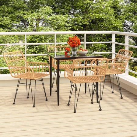 Juego de comedor de jardín 5 piezas ratán sintético de , Conjuntos de jardín - Ref: Foro24-3157846, Precio: 370,42 €, Descuen...