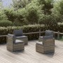 Sofás centrales de jardín 4 uds ratán PE gris 57x57x56 cm de , Conjuntos de jardín - Ref: Foro24-3157503, Precio: 354,94 €, D...