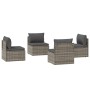 Sofás centrales de jardín 4 uds ratán PE gris 57x57x56 cm de , Conjuntos de jardín - Ref: Foro24-3157503, Precio: 354,94 €, D...