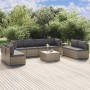 Set de muebles de jardín 9 pzas y cojines ratán sintético gris de , Conjuntos de jardín - Ref: Foro24-3157382, Precio: 836,13...