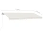 Toldo de pie retráctil manual crema 450x350 cm de vidaXL, Toldos - Ref: Foro24-3069637, Precio: 500,11 €, Descuento: %