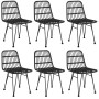 Juego de comedor de jardín 7 piezas ratán sintético negro de , Conjuntos de jardín - Ref: Foro24-3157884, Precio: 562,20 €, D...