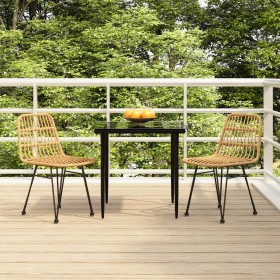Juego de comedor de jardín 3 piezas ratán sintético de , Conjuntos de jardín - Ref: Foro24-3157873, Precio: 261,70 €, Descuen...