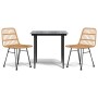 Juego de comedor de jardín 3 piezas ratán sintético de , Conjuntos de jardín - Ref: Foro24-3157873, Precio: 261,70 €, Descuen...