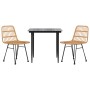 Juego de comedor de jardín 3 piezas ratán sintético de , Conjuntos de jardín - Ref: Foro24-3157873, Precio: 261,70 €, Descuen...