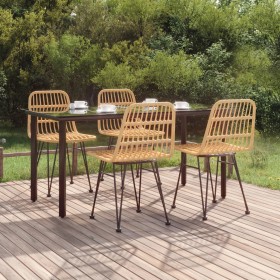 Juego de comedor de jardín 5 piezas ratán sintético de , Conjuntos de jardín - Ref: Foro24-3157890, Precio: 431,53 €, Descuen...
