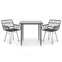 Juego de comedor de jardín 3 piezas ratán sintético negro de , Conjuntos de jardín - Ref: Foro24-3157852, Precio: 237,81 €, D...