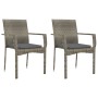 Set comedor jardín 3 pzas y cojines ratán sintético negro gris de , Conjuntos de jardín - Ref: Foro24-3185137, Precio: 203,27...