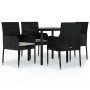Set de muebles jardín 5 pzas con cojines ratán sintético negro de , Conjuntos de jardín - Ref: Foro24-3185156, Precio: 314,02...
