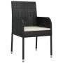 Set de muebles jardín 5 pzas con cojines ratán sintético negro de , Conjuntos de jardín - Ref: Foro24-3185156, Precio: 314,02...