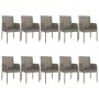 Set comedor jardín 11 pzas y cojines ratán sintético negro gris de , Conjuntos de jardín - Ref: Foro24-3185154, Precio: 730,7...