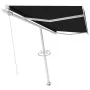 Manual retractable foot awning anthracite gray 450x350 cm by vidaXL, Awnings - Ref: Foro24-3069639, Price: 499,62 €, Discount: %