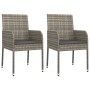 Set comedor jardín 3 pzas y cojines ratán sintético negro gris de , Conjuntos de jardín - Ref: Foro24-3185161, Precio: 178,08...