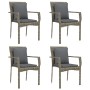 Set comedor jardín 5 pzas y cojines ratán sintético negro gris de , Conjuntos de jardín - Ref: Foro24-3185116, Precio: 404,02...