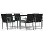 Juego comedor jardín 7 piezas y cojines ratán sintético y acero de , Conjuntos de jardín - Ref: Foro24-3186948, Precio: 457,3...
