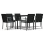 Juego comedor jardín 7 piezas y cojines ratán sintético y acero de , Conjuntos de jardín - Ref: Foro24-3186960, Precio: 436,2...