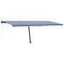 Toldo de pie automático azul y blanco 600x300 cm de vidaXL, Toldos - Ref: Foro24-3069806, Precio: 690,81 €, Descuento: %