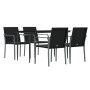 Juego comedor jardín 5 piezas y cojines ratán sintético y acero de , Conjuntos de jardín - Ref: Foro24-3186943, Precio: 331,4...