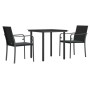 Juego comedor jardín 3 piezas y cojines ratán sintético y acero de , Conjuntos de jardín - Ref: Foro24-3186955, Precio: 196,2...