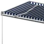 Toldo de pie automático azul y blanco 600x300 cm de vidaXL, Toldos - Ref: Foro24-3069806, Precio: 690,81 €, Descuento: %