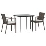 Juego comedor jardín 3 piezas y cojines ratán sintético y acero de , Conjuntos de jardín - Ref: Foro24-3186969, Precio: 248,6...