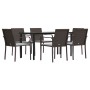 Juego comedor jardín 7 piezas y cojines ratán sintético y acero de , Conjuntos de jardín - Ref: Foro24-3186962, Precio: 418,9...