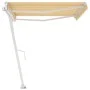 Toldo de pie automático amarillo y blanco 400x350 cm de vidaXL, Toldos - Ref: Foro24-3069628, Precio: 557,89 €, Descuento: %
