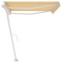 Toldo de pie automático amarillo y blanco 400x350 cm de vidaXL, Toldos - Ref: Foro24-3069628, Precio: 546,80 €, Descuento: %