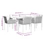 Juego comedor jardín 7 piezas y cojines ratán sintético y acero de , Conjuntos de jardín - Ref: Foro24-3187056, Precio: 616,8...