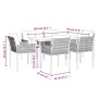 Juego comedor jardín 7 piezas y cojines ratán sintético y acero de , Conjuntos de jardín - Ref: Foro24-3187054, Precio: 533,4...