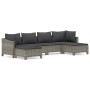 Set de muebles de jardín 6 pzas y cojines ratán sintético gris de , Conjuntos de jardín - Ref: Foro24-3187295, Precio: 520,31...