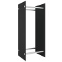 Leñero de vidrio templado negro 40x35x100 cm de vidaXL, Accesorios para bolsas y soportes de leña - Ref: Foro24-327467, Preci...