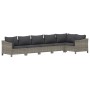 Set de muebles de jardín 6 pzas y cojines ratán sintético gris de , Conjuntos de jardín - Ref: Foro24-3187276, Precio: 484,30...