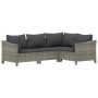 Set de muebles de jardín 8 pzas y cojines ratán sintético gris de , Conjuntos de jardín - Ref: Foro24-3187297, Precio: 644,13...