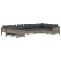 Set de muebles de jardín 10 pzas y cojines ratán sintético gris de , Conjuntos de jardín - Ref: Foro24-3187306, Precio: 708,5...