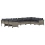 Set de muebles de jardín 10 pzas y cojines ratán sintético gris de , Conjuntos de jardín - Ref: Foro24-3187306, Precio: 708,5...