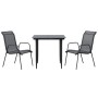 Juego de comedor para jardín 3 piezas acero y textilene negro de , Conjuntos de jardín - Ref: Foro24-3200682, Precio: 190,41 ...
