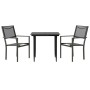 Juego de comedor para jardín 3 piezas acero y textilene negro de , Conjuntos de jardín - Ref: Foro24-3200718, Precio: 194,36 ...