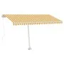 Toldo de pie manual retráctil amarillo y blanco 400x300 cm de vidaXL, Toldos - Ref: Foro24-3069538, Precio: 597,91 €, Descuen...
