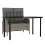 Juego de comedor jardín 2 pzas con cojines ratán sintético gris de , Conjuntos de jardín - Ref: Foro24-3203505, Precio: 279,6...