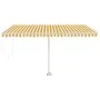 Toldo de pie manual retráctil amarillo y blanco 400x300 cm de vidaXL, Toldos - Ref: Foro24-3069538, Precio: 597,91 €, Descuen...