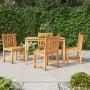 Juego de comedor para jardín 5 piezas madera maciza de teca de , Conjuntos de jardín - Ref: Foro24-3157148, Precio: 607,01 €,...