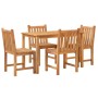 Juego de comedor para jardín 5 piezas madera maciza de teca de , Conjuntos de jardín - Ref: Foro24-3157148, Precio: 607,01 €,...