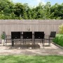 Juego de comedor para jardín 9 piezas ratán sintético y acero de , Conjuntos de jardín - Ref: Foro24-3187016, Precio: 550,74 ...