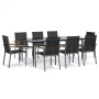 Juego de comedor para jardín 9 piezas acero y textilene negro de , Conjuntos de jardín - Ref: Foro24-3187040, Precio: 630,31 ...